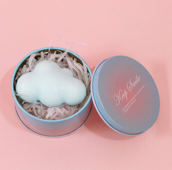 Popular Yunduo Handmade Soap (Tinplate Box) [Light Blue/Magnolia]