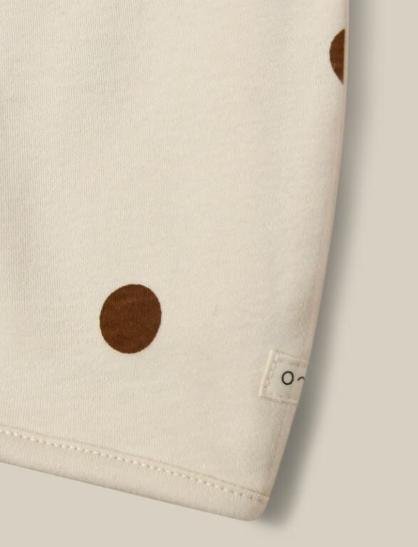 Organic Zoo 棉質圓點綁帶帽  Undyed Cotton Dots Pixie Bonnet