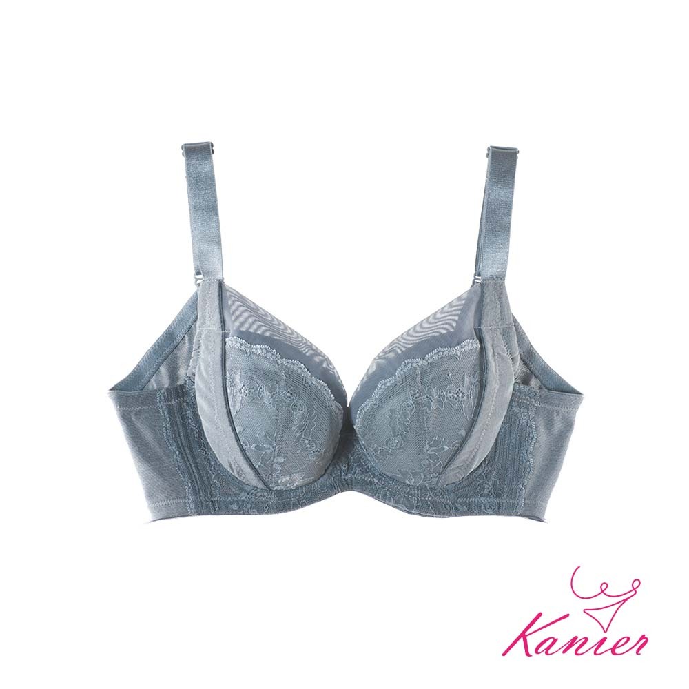 【Kanier卡妮兒】天使之境 外月牙機能型內衣【1309 深影灰 D / E / F / G / H 罩杯】