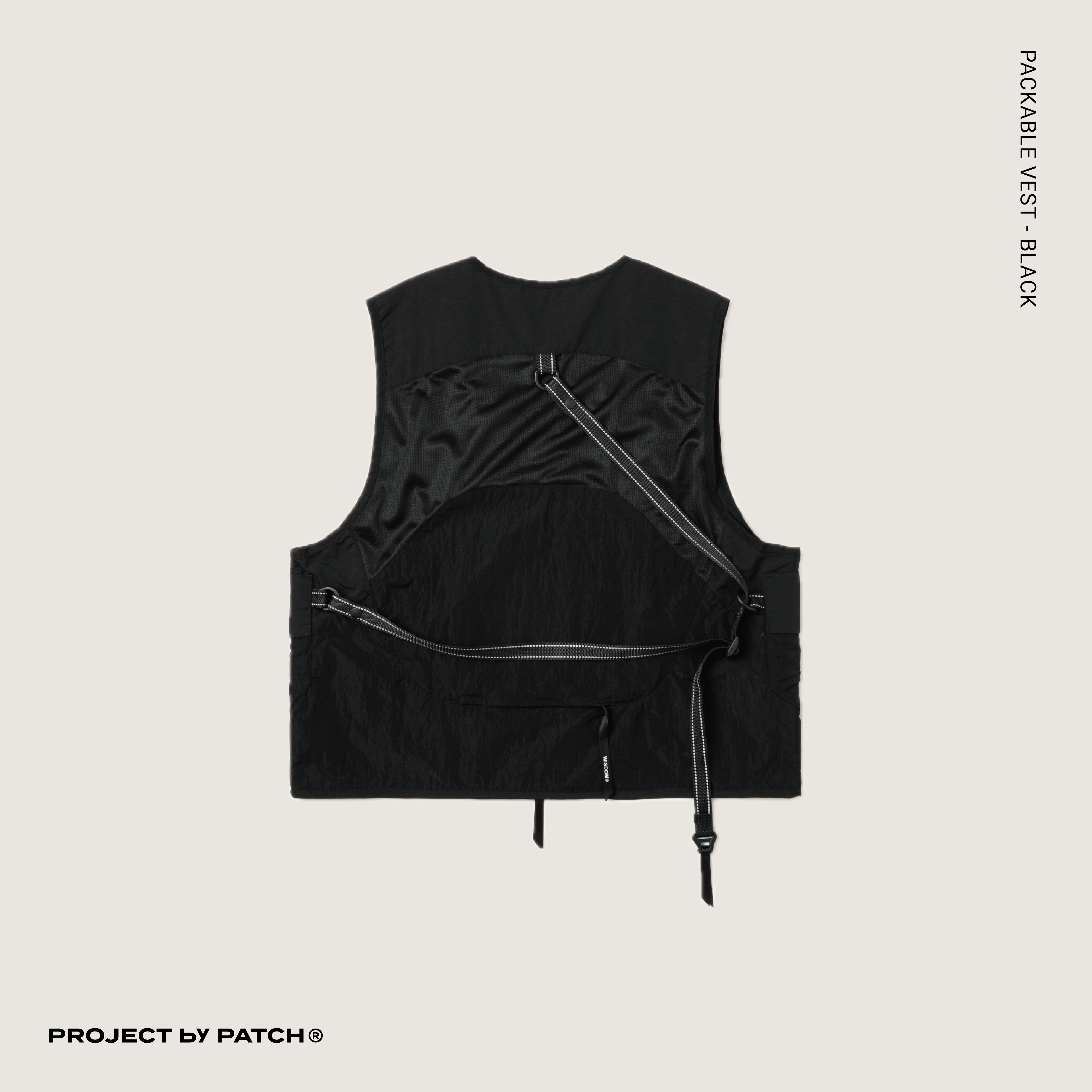 P.B.P X WISDOM X SDW - PACKABLE VEST  - BLACK