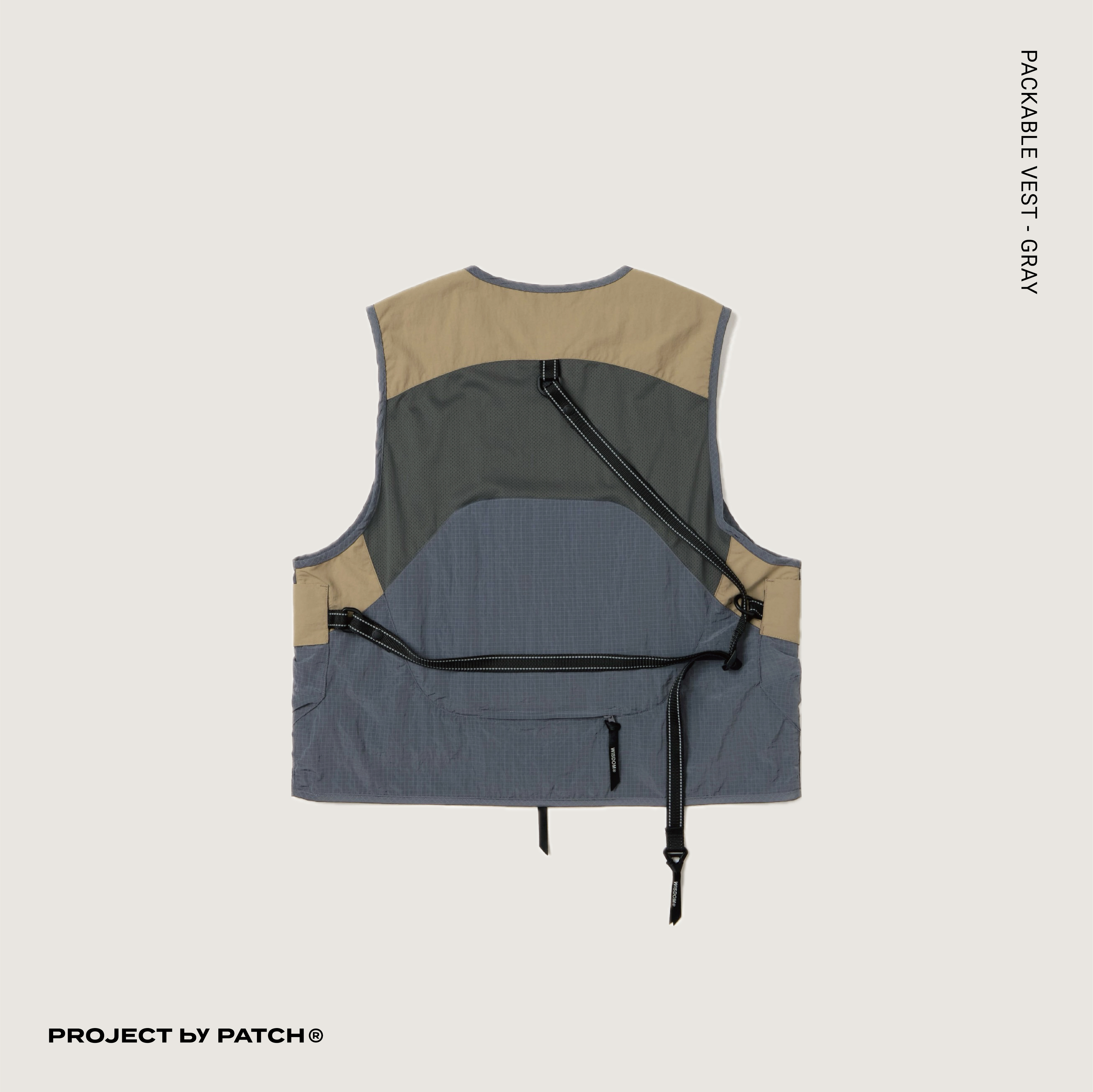 P.B.P X WISDOM X SDW - PACKABLE VEST  - GRAY