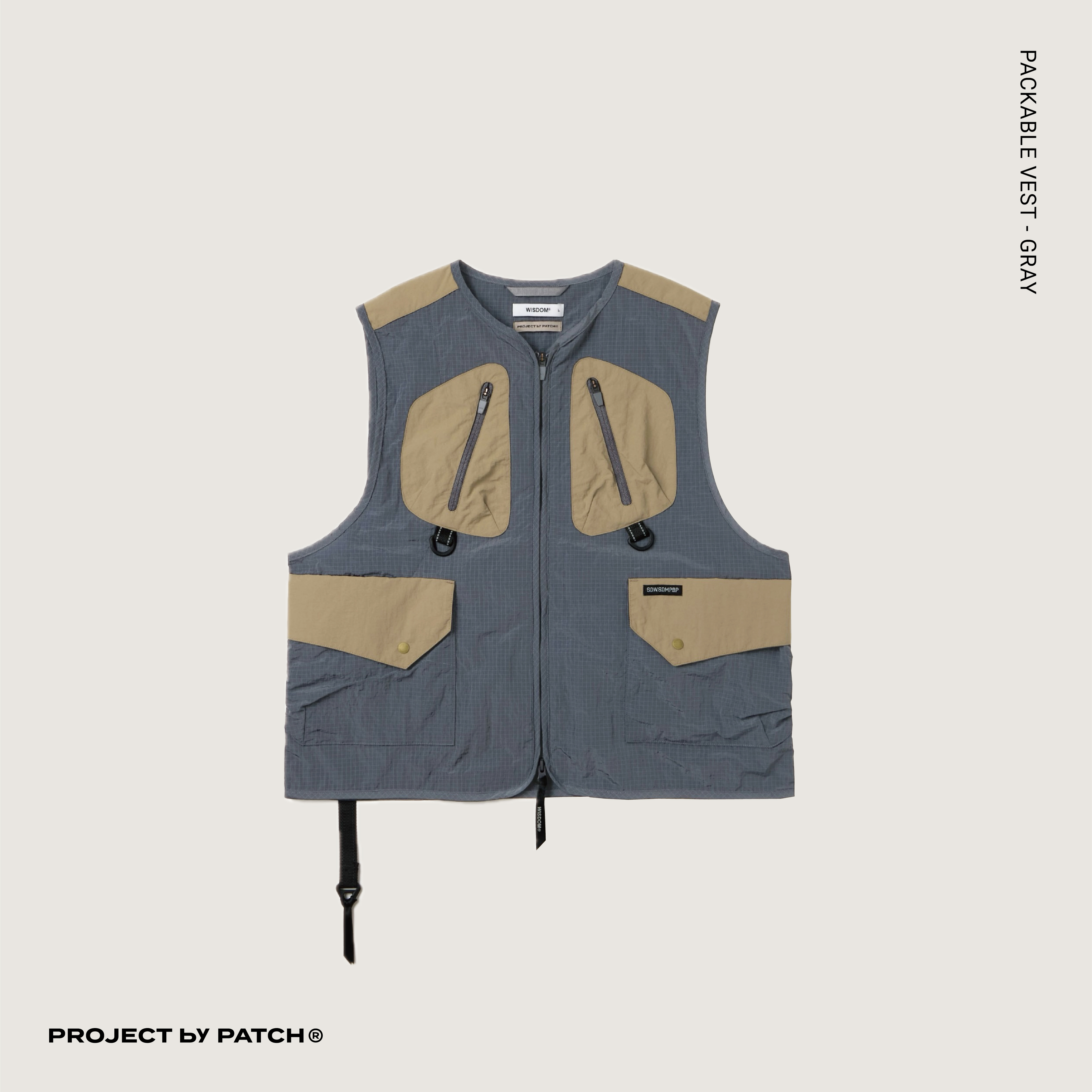 P.B.P X WISDOM X SDW - PACKABLE VEST  - GRAY