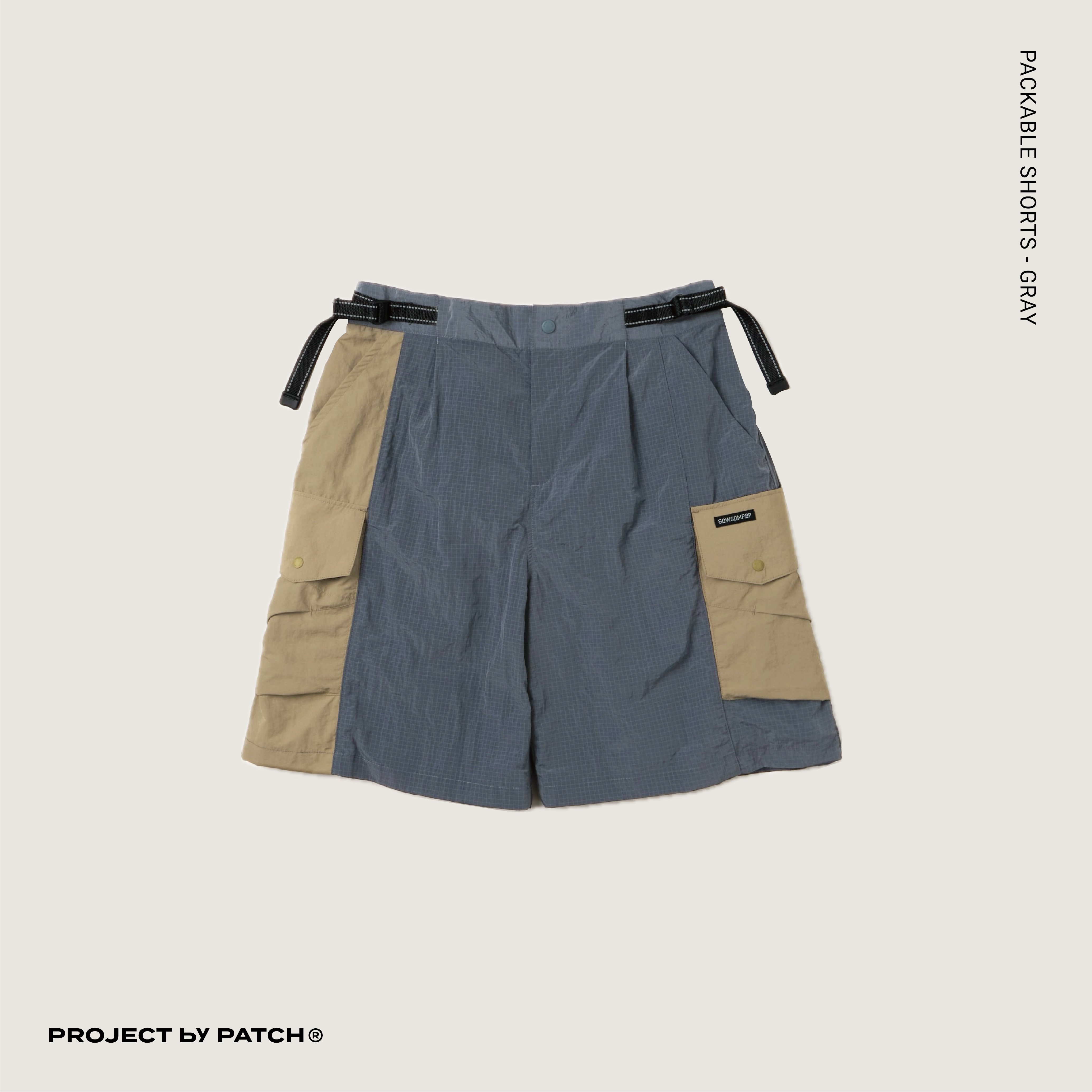 P.B.P X WISDOM X SDW - PACKABLE SHORTS  - GRAY
