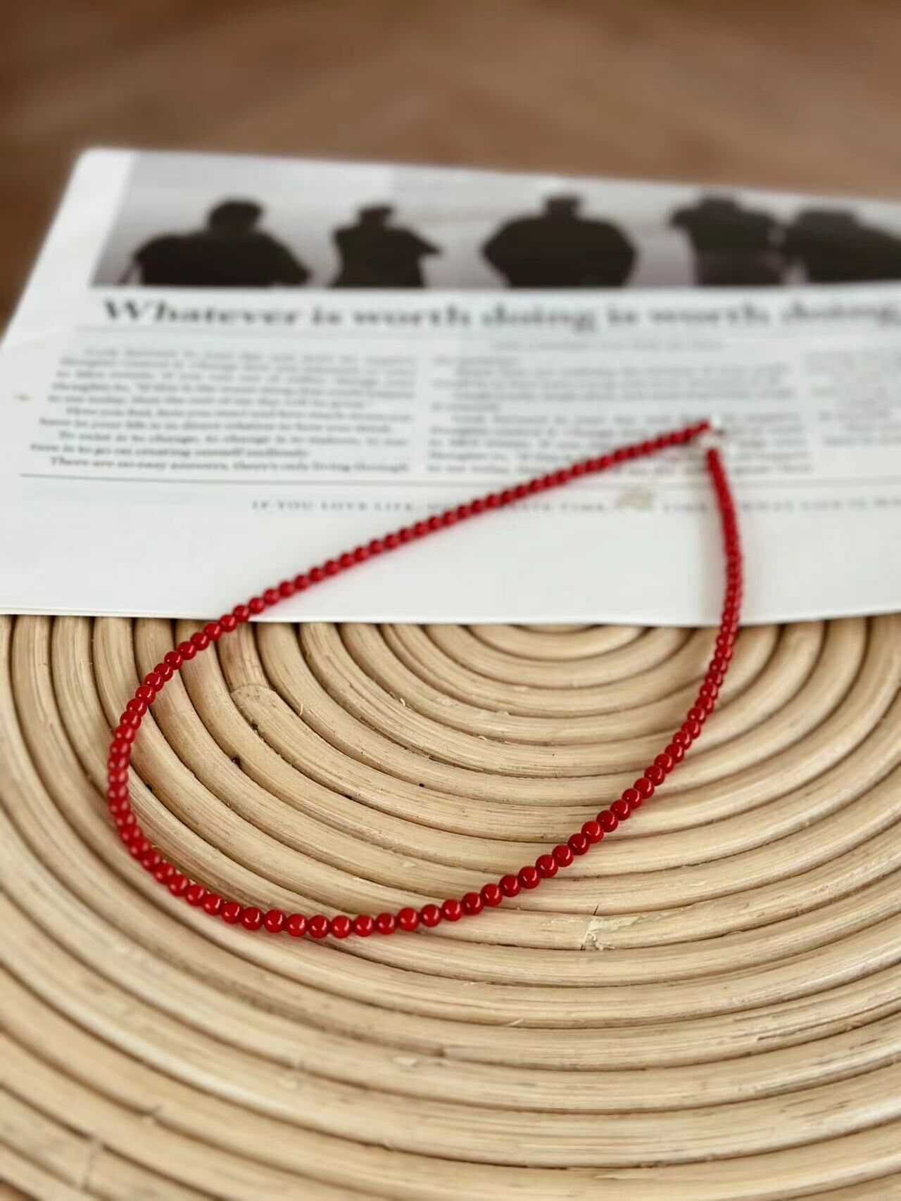 Red Crystal Necklace-D37