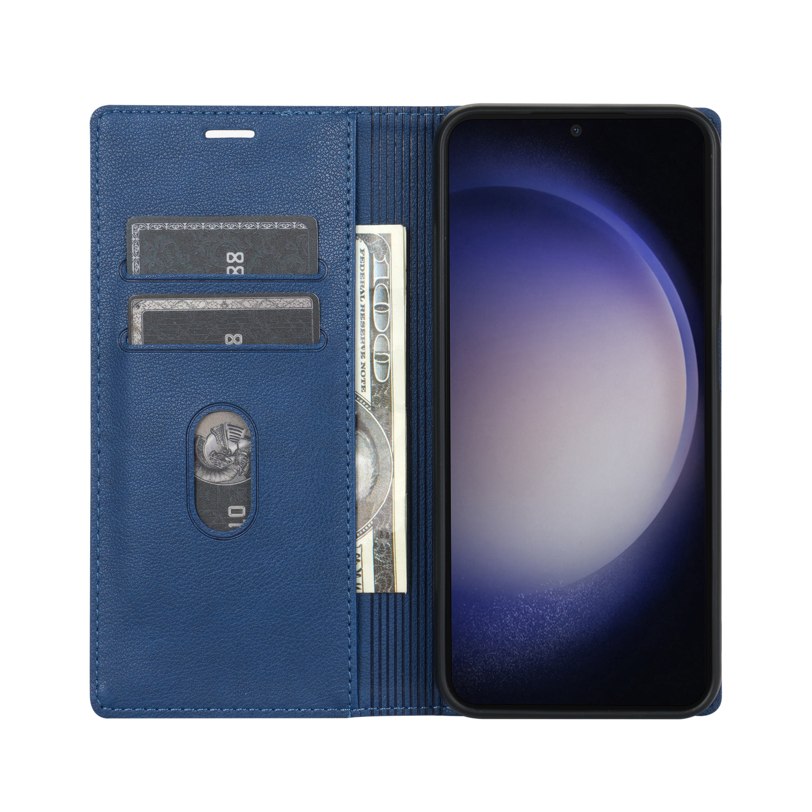 XPRO - Slim Wallet Flip - Samsung A55 A35 Case 貼身防撞翻蓋皮革插卡支架手機保護殼