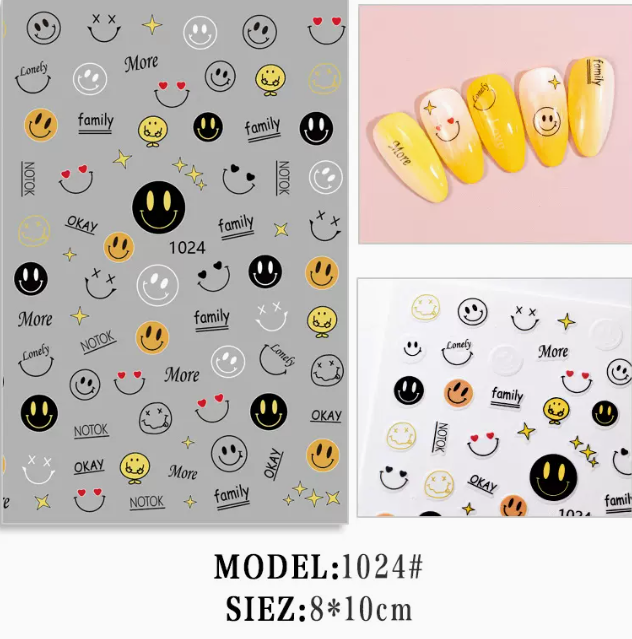 Hot selling manicure love star stickers (1024#)