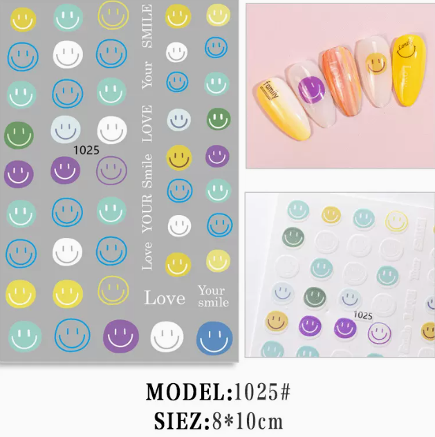 Hot selling manicure love star stickers (1025#)