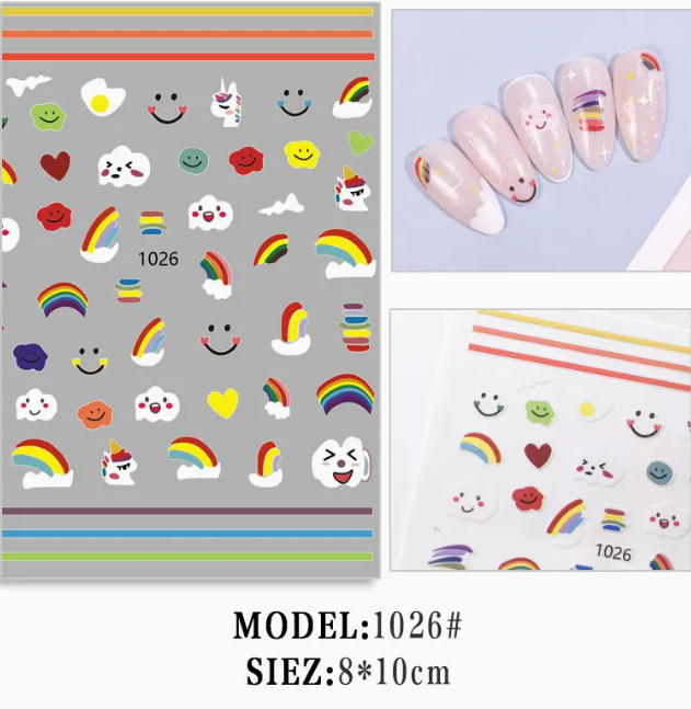 Hot selling manicure love star stickers (1026#)