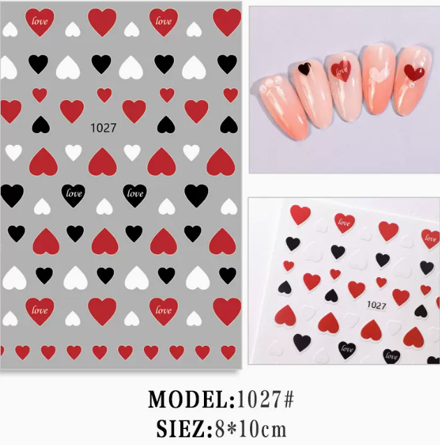 Hot selling manicure love star stickers (1027#)