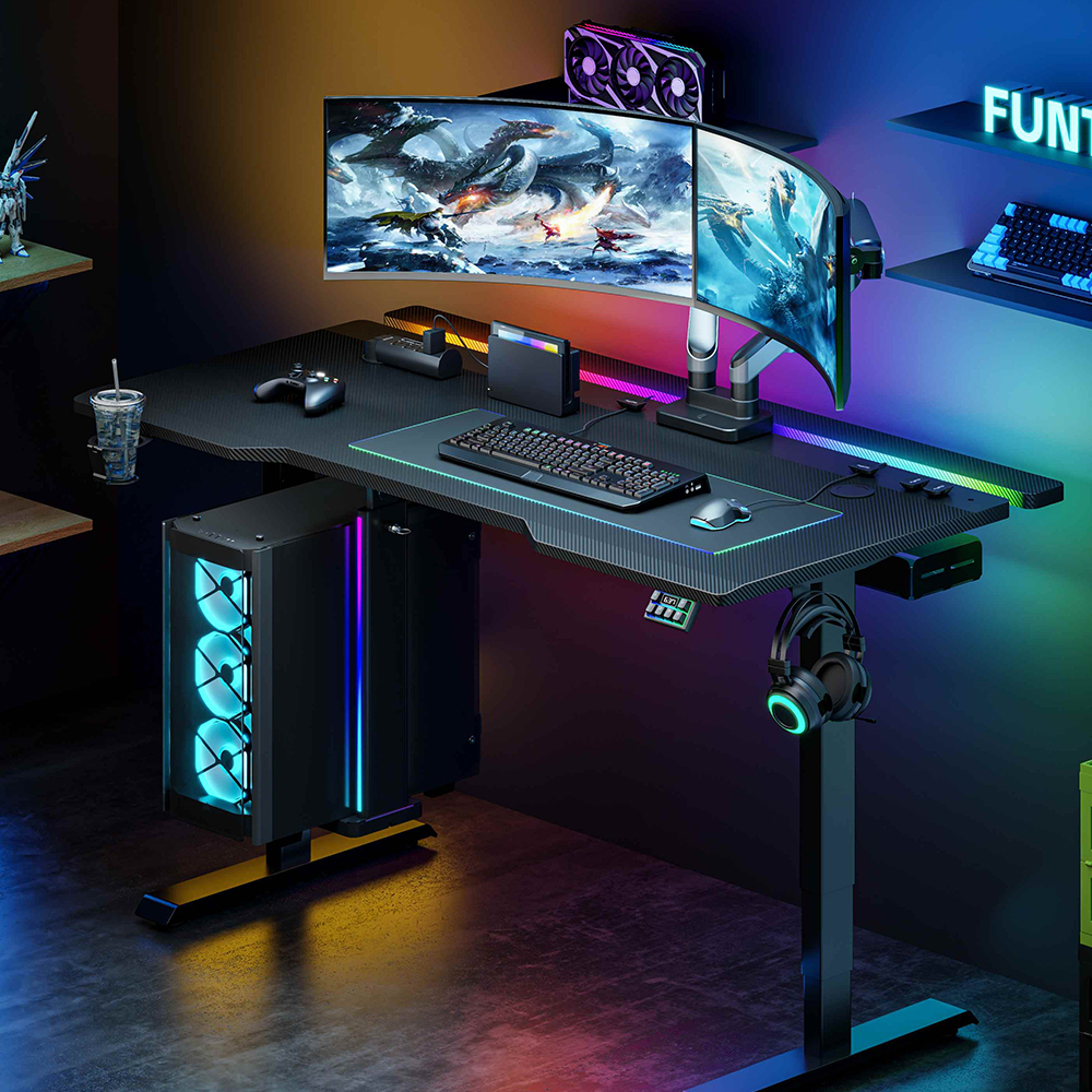 RGB 桌下型懸掛式電競主機架