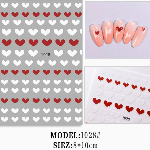 Hot selling manicure love star stickers (1028#)