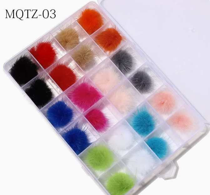 Hot Selling Nail Art Accessories Cute Fur Ball (Set 03)