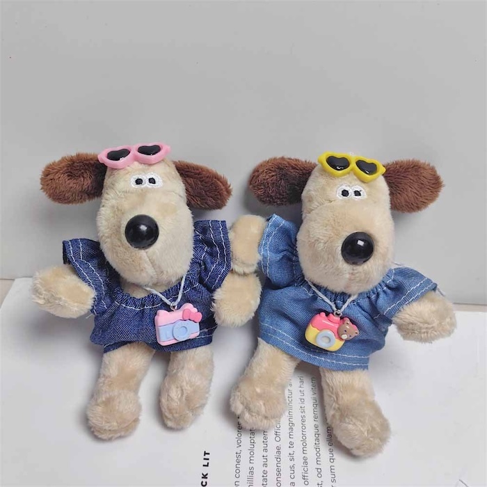 《90504》小相機墨鏡掌門狗鑰匙圈