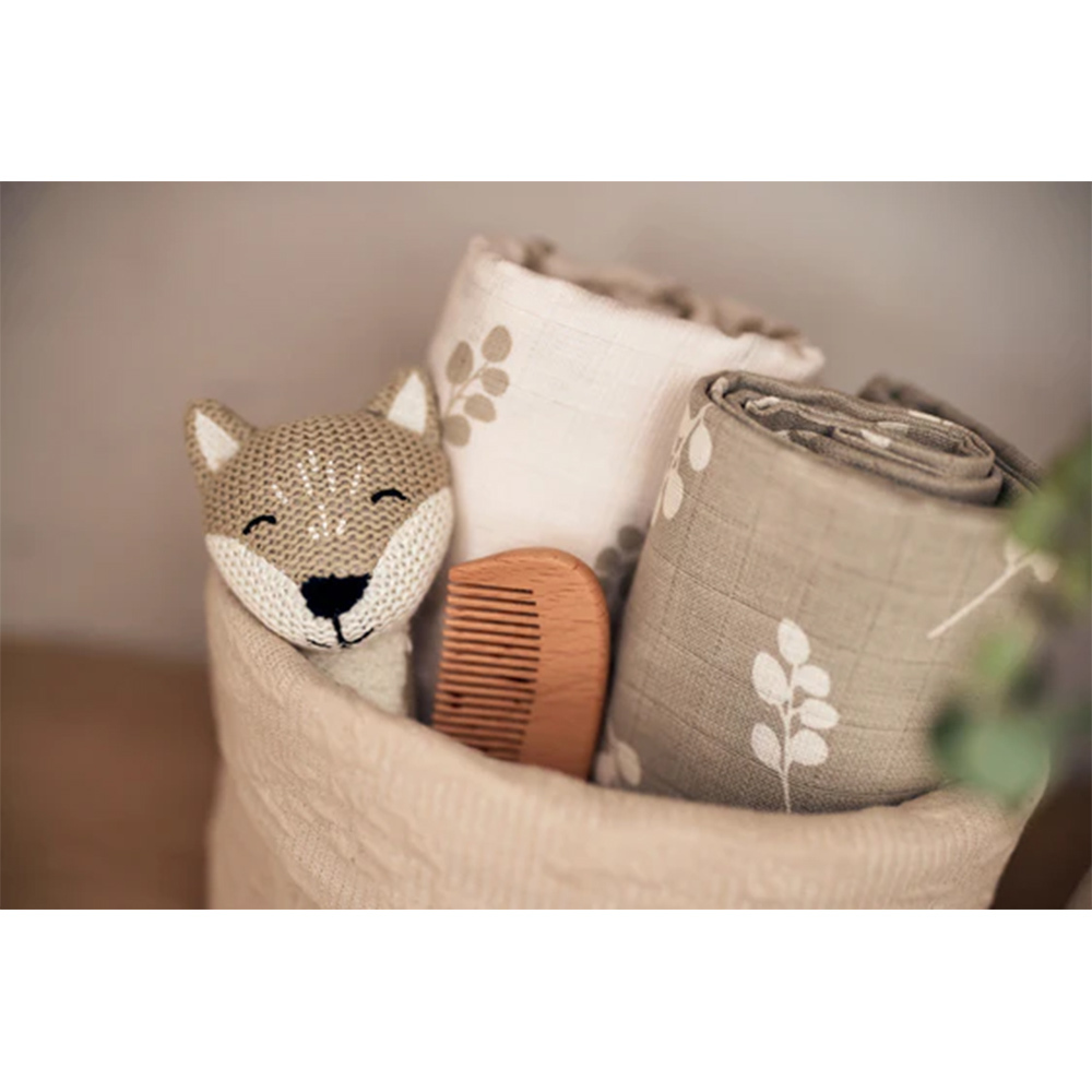 荷蘭Jollein 紗布巾-Twig Olive Green