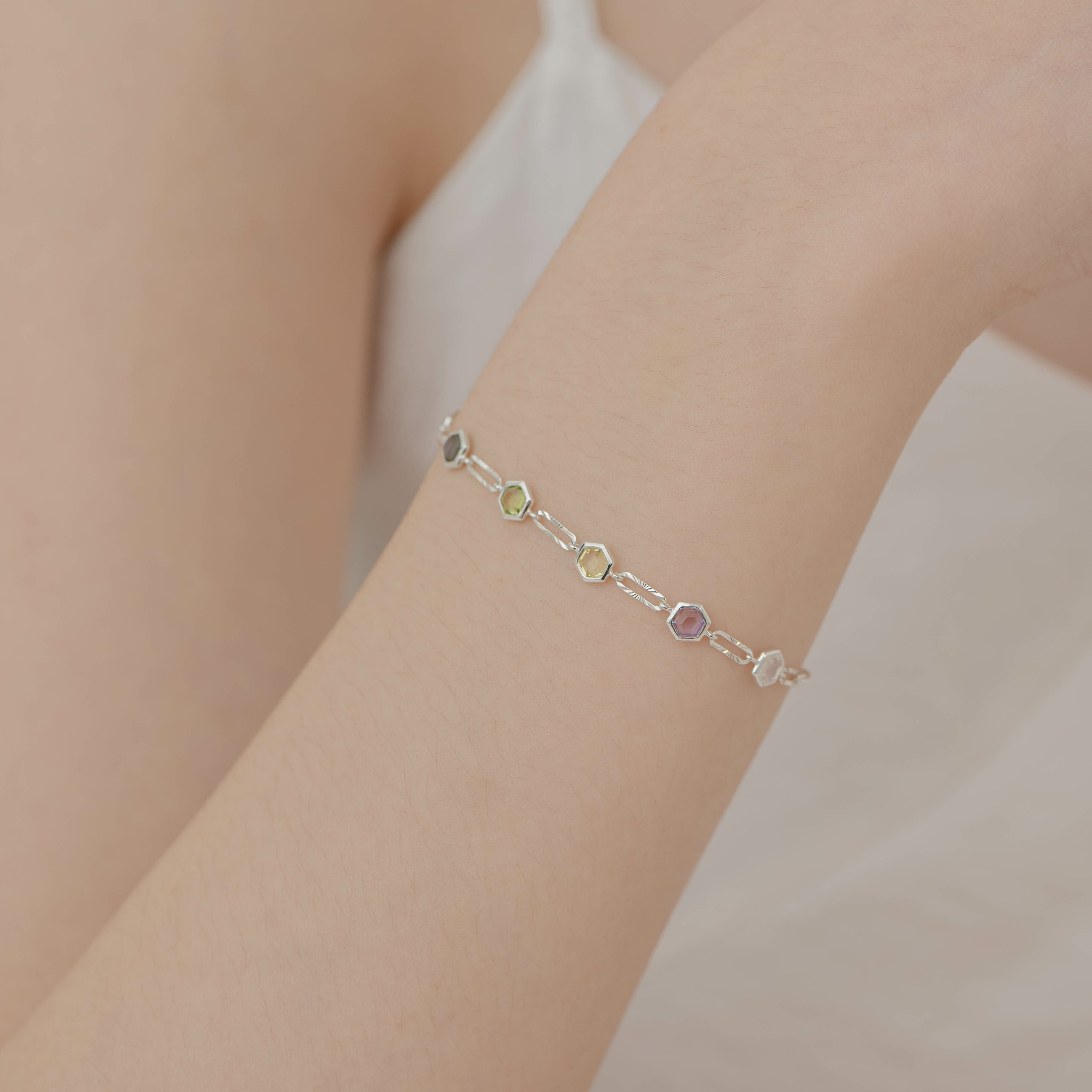 Multi Hexagon切花手鍊