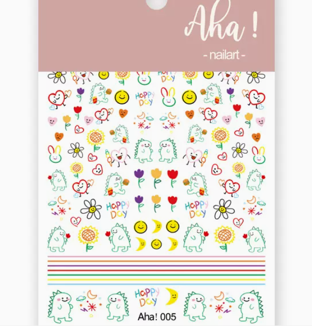 Hot selling manicure cartoon flower stickers (005#)