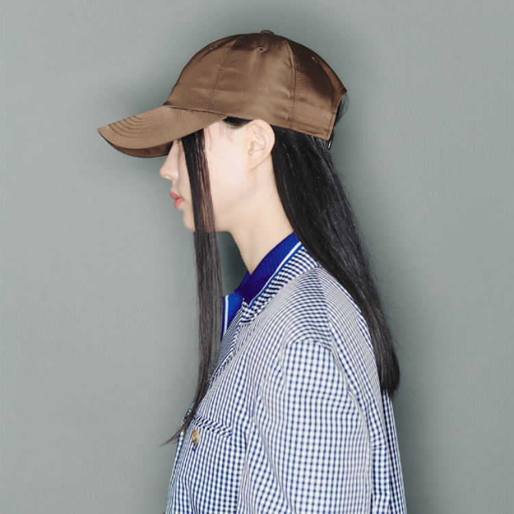 韓國 HAH 尼龍光澤棒球帽 咖啡