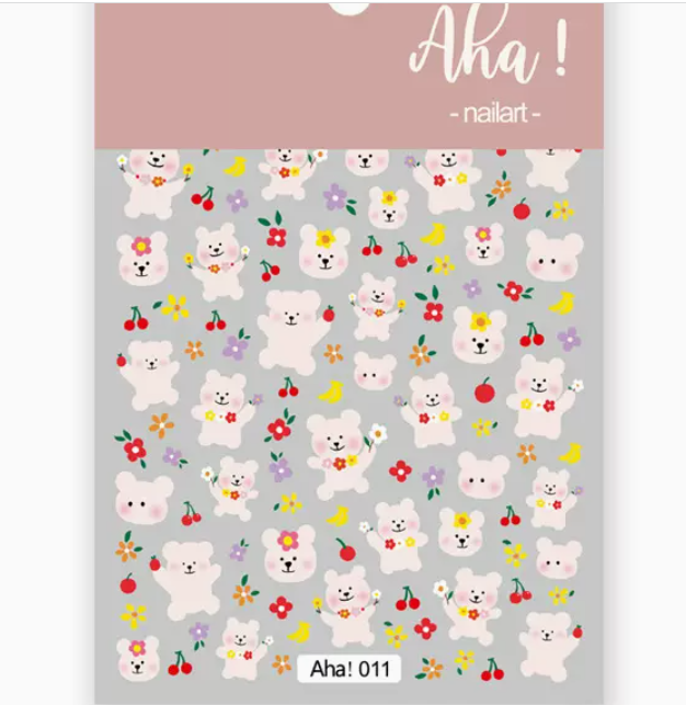 Hot selling manicure cartoon flower stickers (011#)