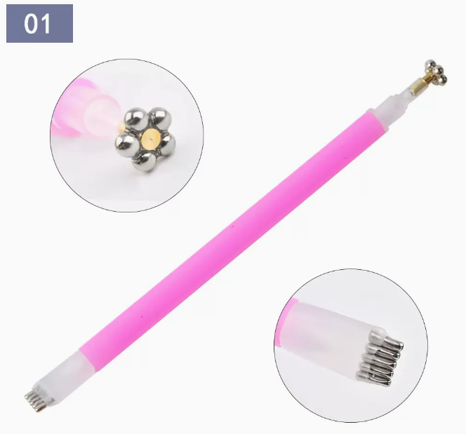 熱賣美甲工具貓眼磁鐵 01雙頭梅花磁石（寬貓眼用）