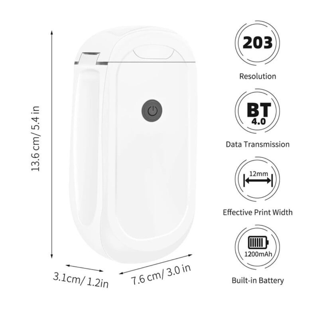 樂敏L11迷你標簽熱敏打印機連5卷紙
