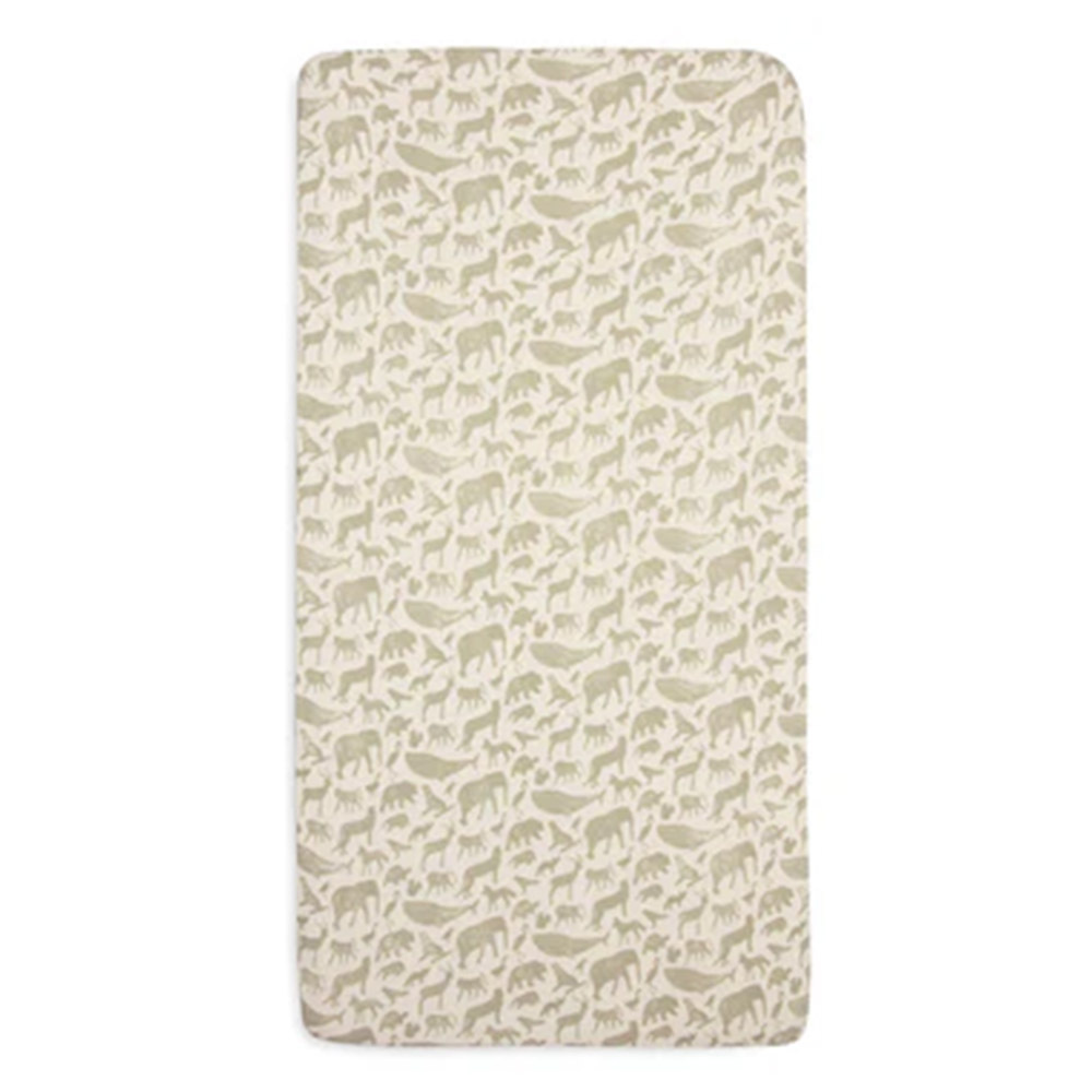 荷蘭Jollein 床包-Animals Olive Green