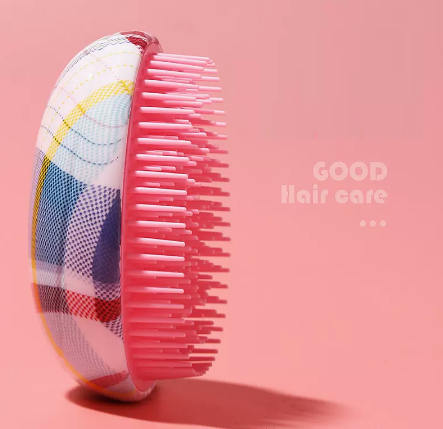 Popular portable duck egg hair smoothing massage comb (red, white and blue) (size: length 9.5, width 7.5cm)