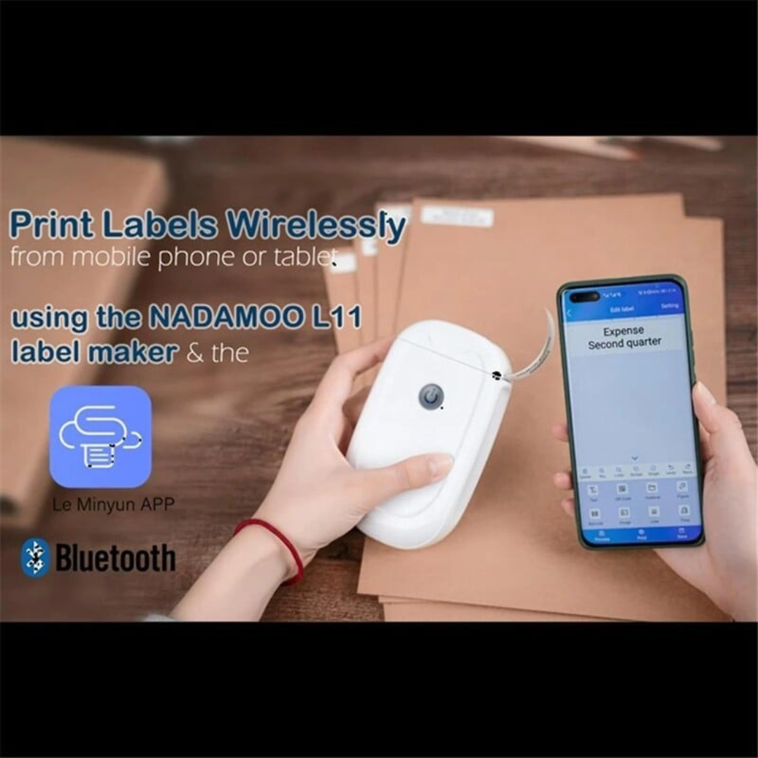 樂敏L11迷你標簽熱敏打印機連5卷紙