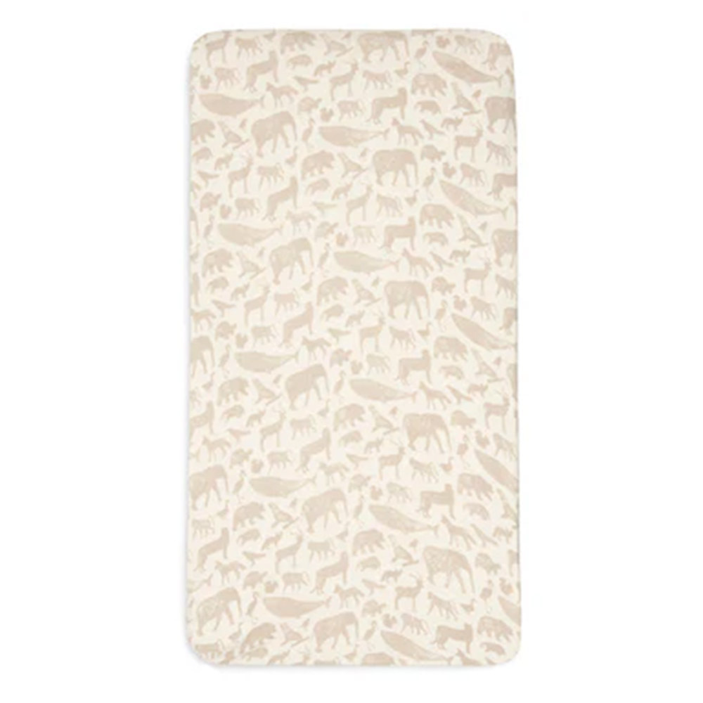 荷蘭Jollein 床包-Animals Nougat