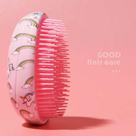 Popular portable duck egg hair smoothing massage comb (Unicorn) (size: length 9.5, width 7.5cm)