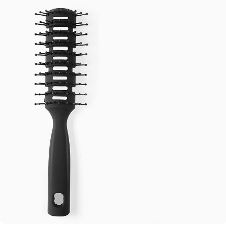 Popular men's home style rib comb (frosted black small size) (size: length 20.5, width 5.5cm)