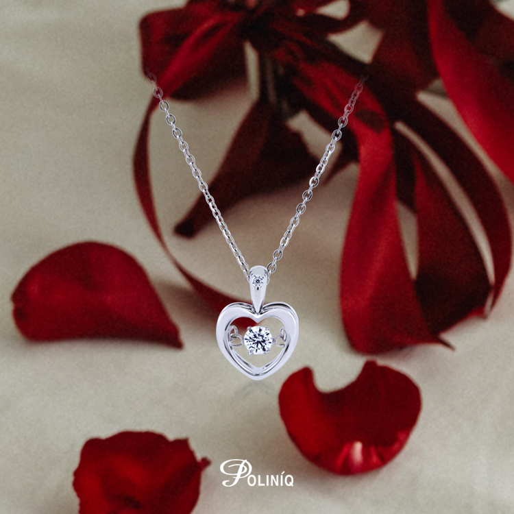 925純銀「Heart 動感晶鑽」項墜+贈白鋼項鍊-SDP0070