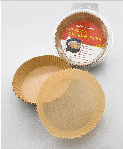 Hot push [100 sheets] Oil-proof air fryer paper plate, round - 16CM︳paper pad, paper bag, air fryer paper, non-stick, oil-absorbing paper, baking paper, butter paper, air fryer, steamer, oven