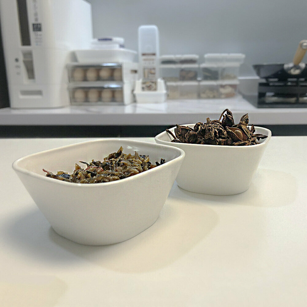 熱推3個 小菜碟塑膠小碗鹹菜調料碟白色醬料碟調料蘸料小碗3只裝