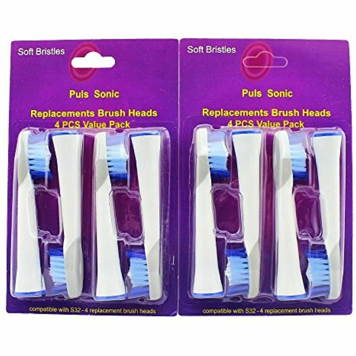 爆款【4個x2】 Oral B S32 S26 代用牙刷頭 (非原廠) 磨毛杜邦刷電動牙刷替換頭 適用于Oral B電動牙刷