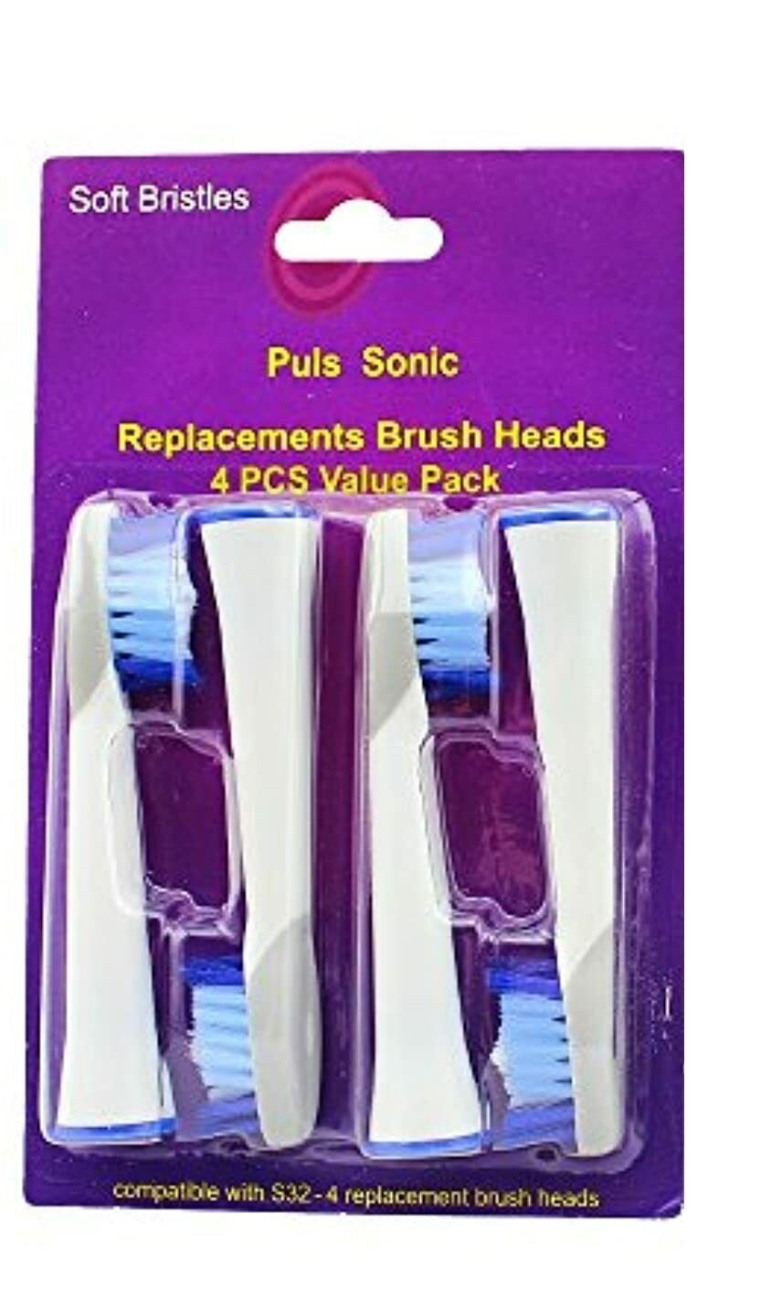 Popular item [pack of 4] Oral B S32 replacement toothbrush head (non-original) brushed DuPont brush electric toothbrush replacement head suitable for Oral B electric toothbrush