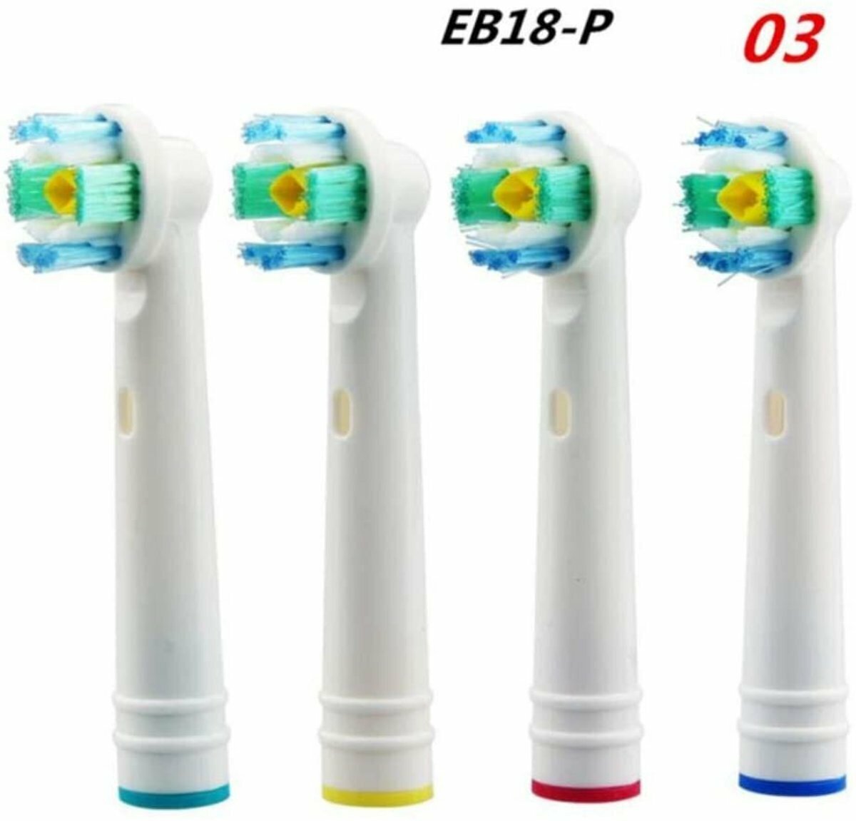 Hot Style [4 Pack] EB18 Electric Toothbrush Replacement Toothbrush Head (Non-Original) Oral B Braun Replacement