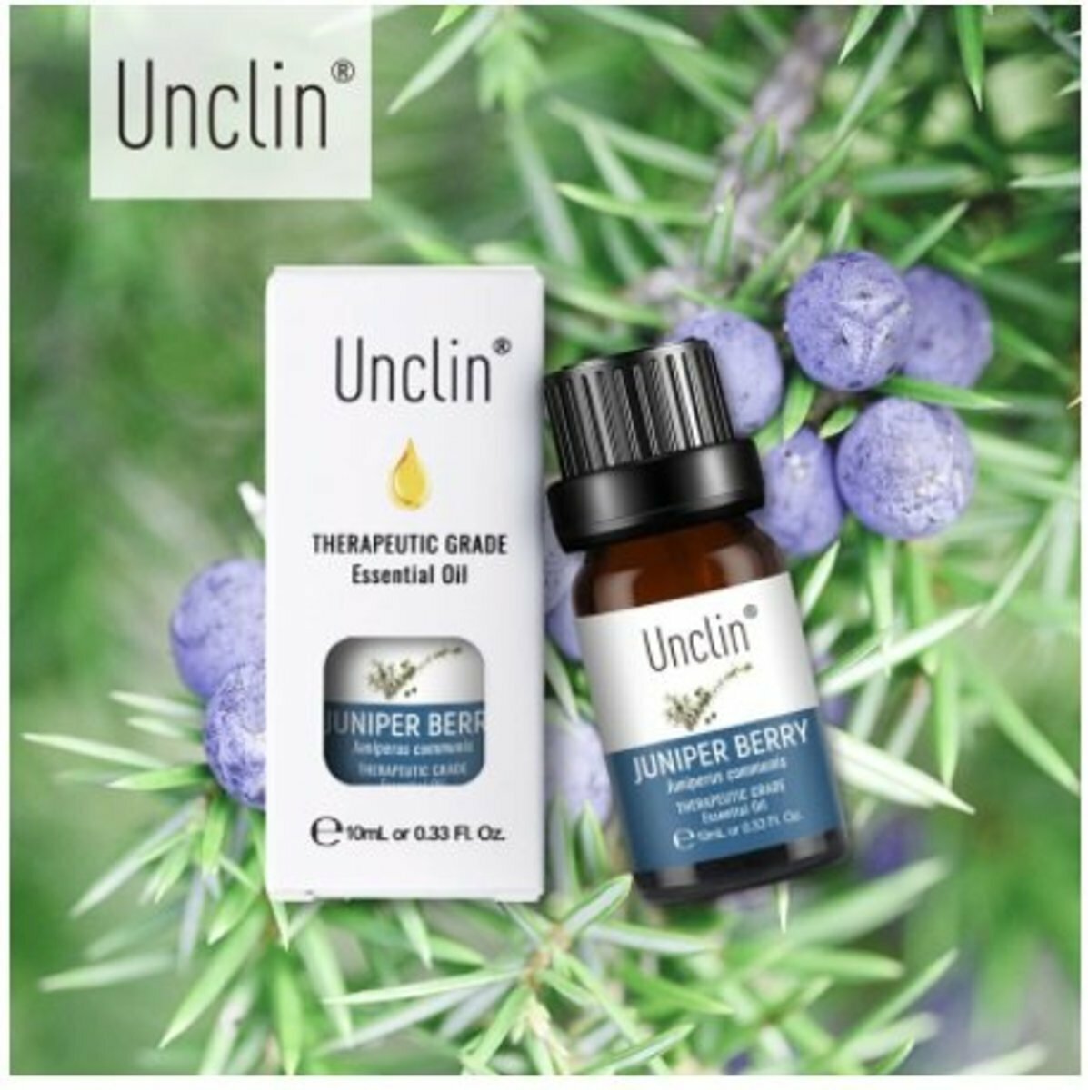 爆款Unclin 100%純天然原料 無添加 杜松精油 足浴 spa 薰香 沐浴 按摩 香薰植物香薰油