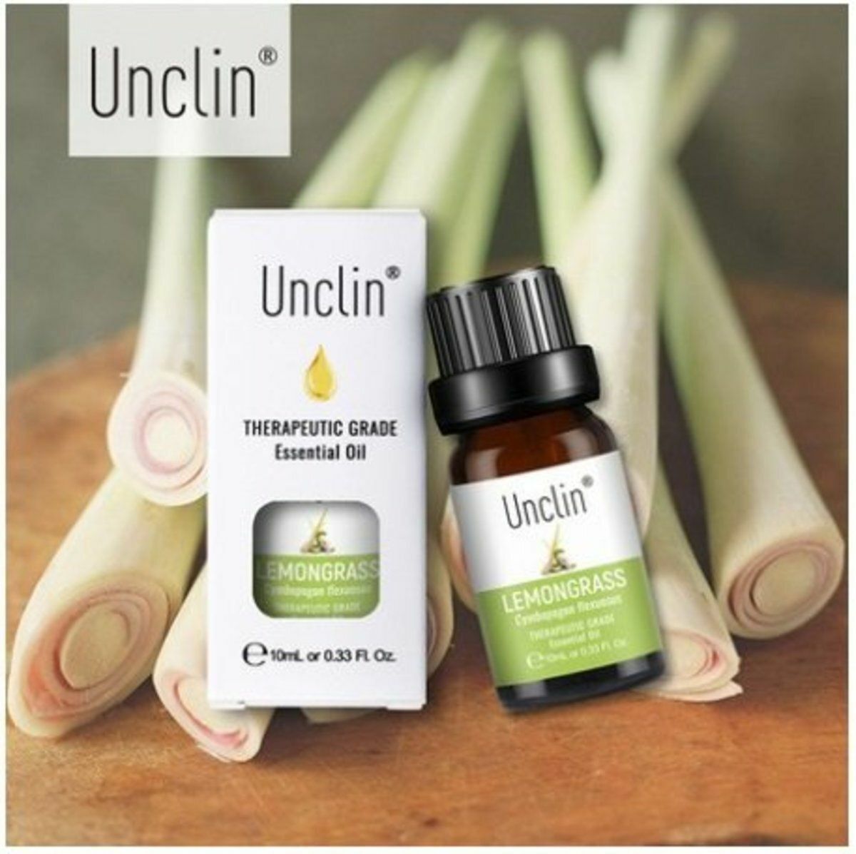 爆款Unclin 100%純天然原料 無添加 檸檬香矛精油 足浴 spa 薰香 沐浴 按摩 香薰植物香薰油