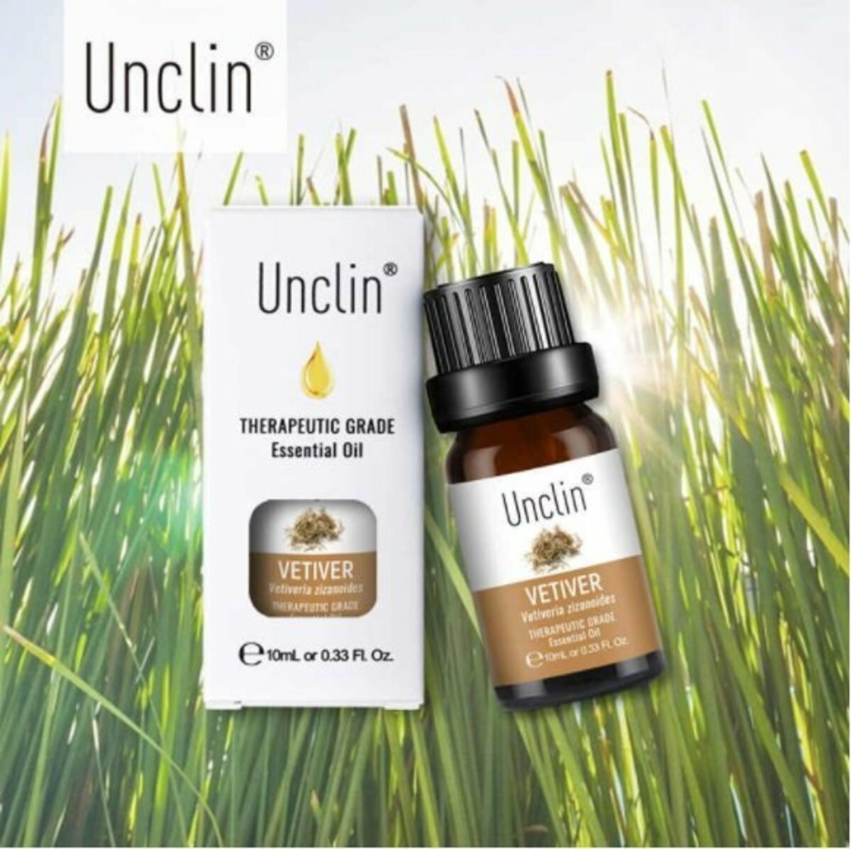 爆款Unclin 100%純天然原料 無添加 岩蘭草精油 足浴 spa 薰香 沐浴 按摩 香薰植物香薰油