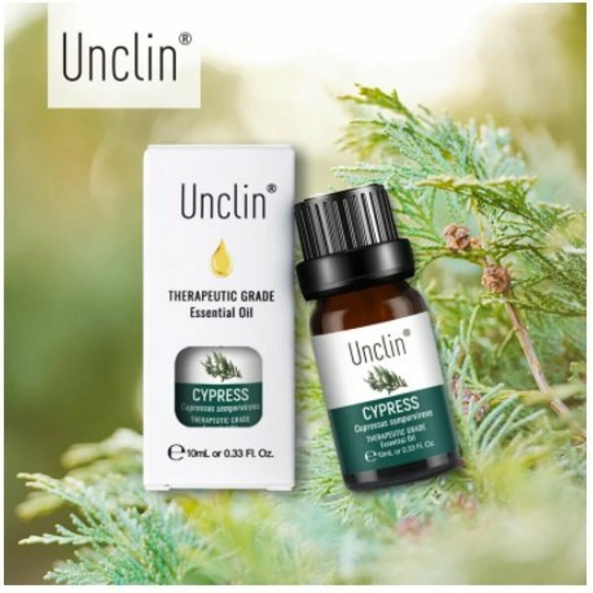 爆款Unclin 100%純天然原料 無添加 絲柏精油 足浴 spa 薰香 沐浴 按摩 香薰植物香薰油