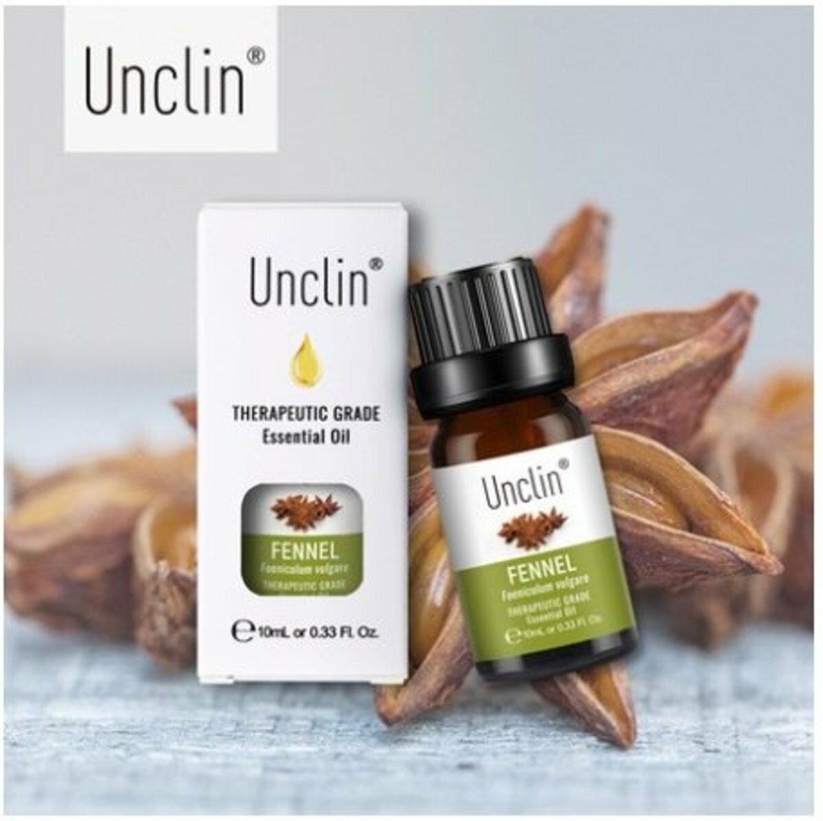 爆款Unclin 100%純天然原料 無添加 茴香精油 足浴 spa 薰香 沐浴 按摩 香薰植物香薰油
