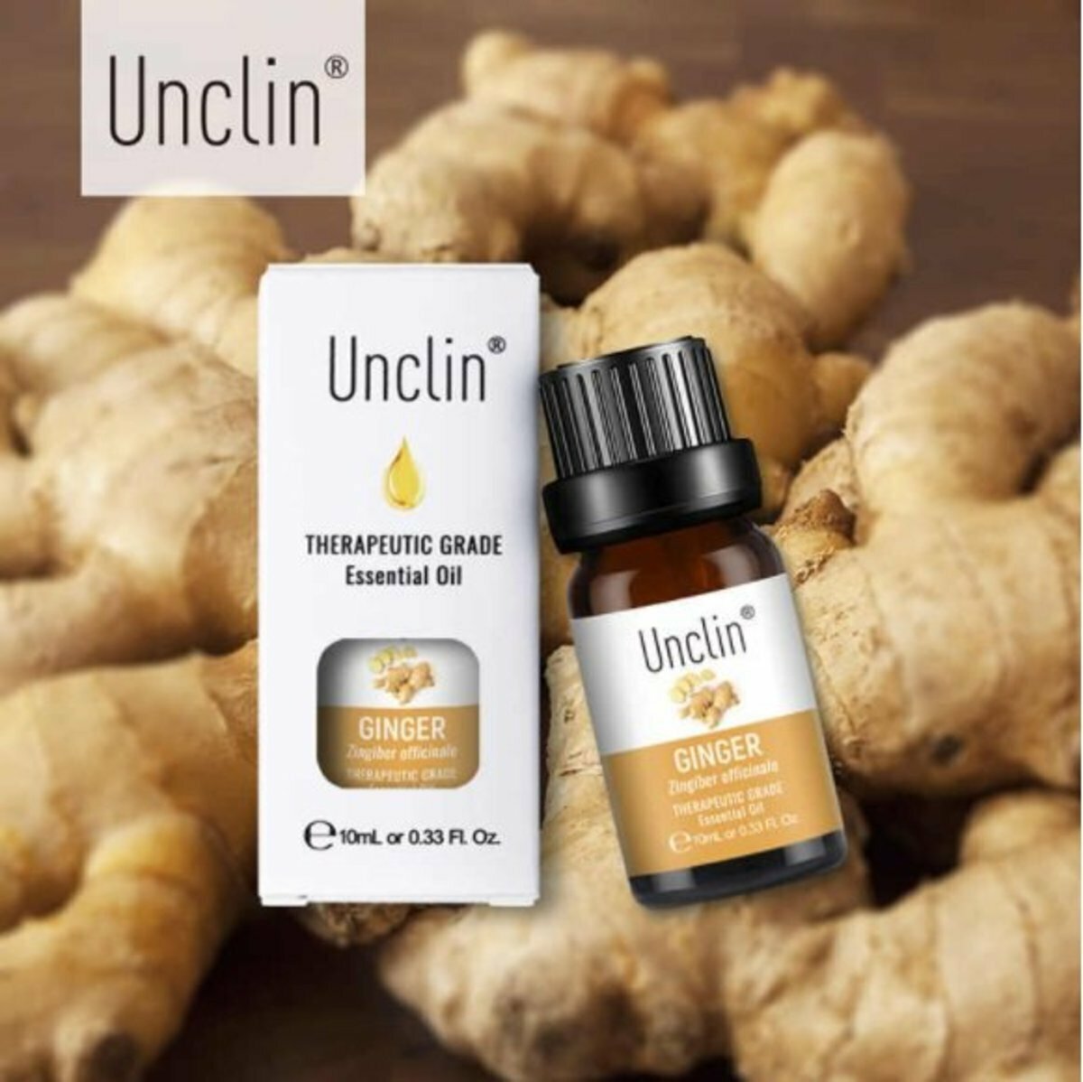 爆款Unclin 100%純天然原料 無添加 生姜精油 足浴 spa 薰香 沐浴 按摩 香薰植物香薰油