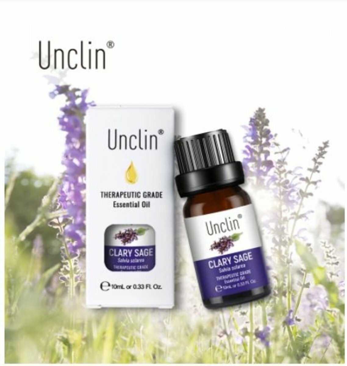 爆款Unclin 100%純天然原料 無添加 鼠尾草精油 足浴 spa 薰香 沐浴 按摩 香薰植物香薰油