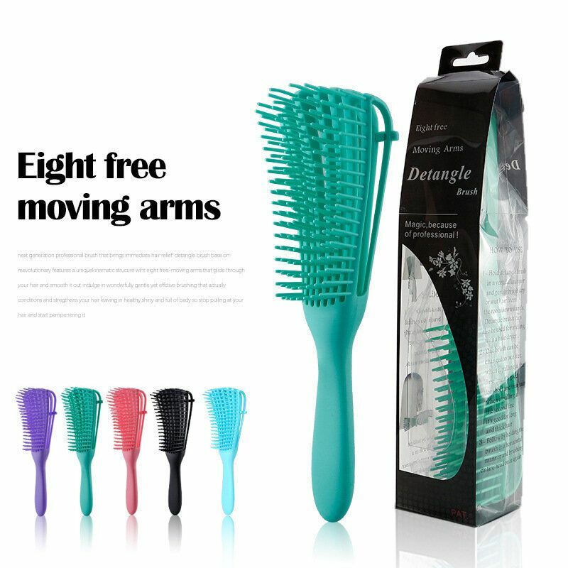 Popular hair shampooing and smoothing octopus comb hair salon large curved comb straight curl shape octopus ribs comb