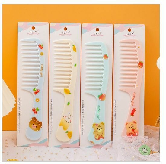 Popular cute anti-static fine-toothed comb (9014-29, random style)