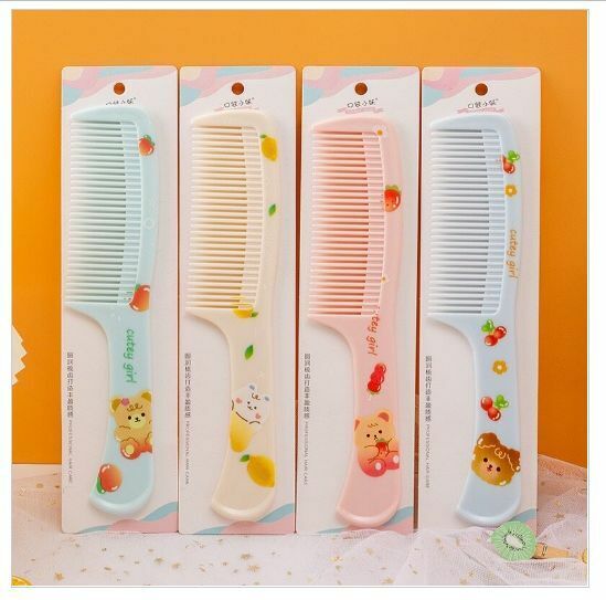 Popular cute anti-static fine-toothed comb (9014-27, random style)