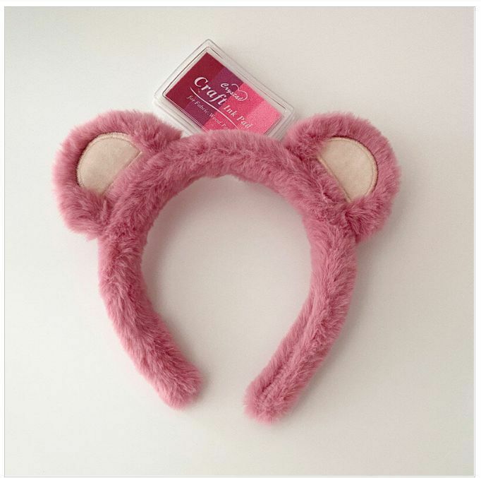 Hot style cute bear plush headband headband (pink)