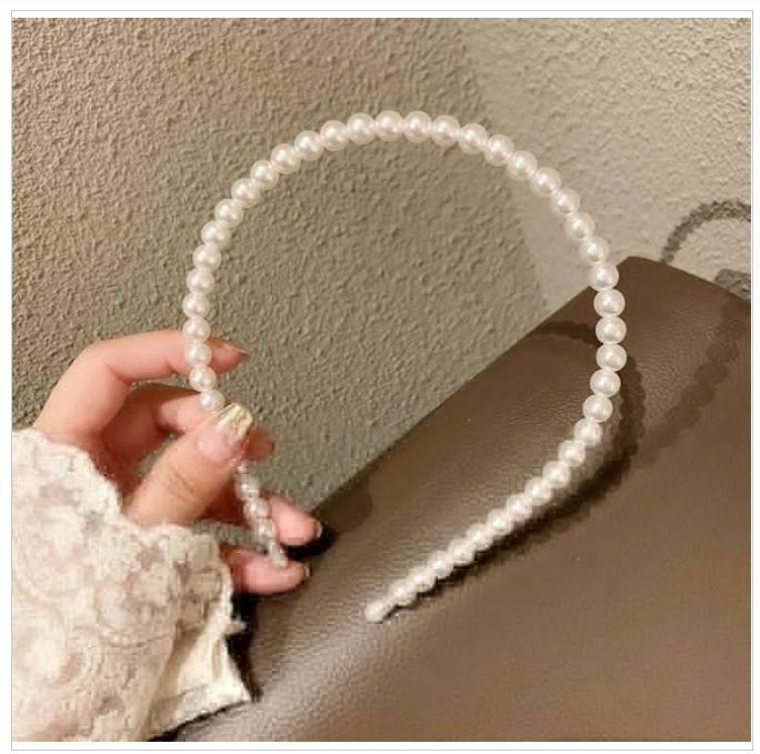 Popular style imitation pearl headband headband (small pearl)
