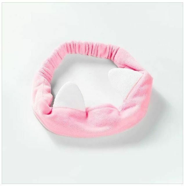 Hot style cute face wash, makeup headscarf, headband and headband (thin pink cat ears)
