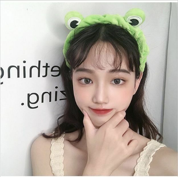 Hot style cute face wash, makeup headscarf, headband and headband (frog)